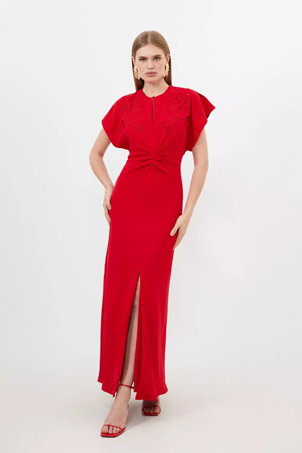 Karen millen store red maxi dress