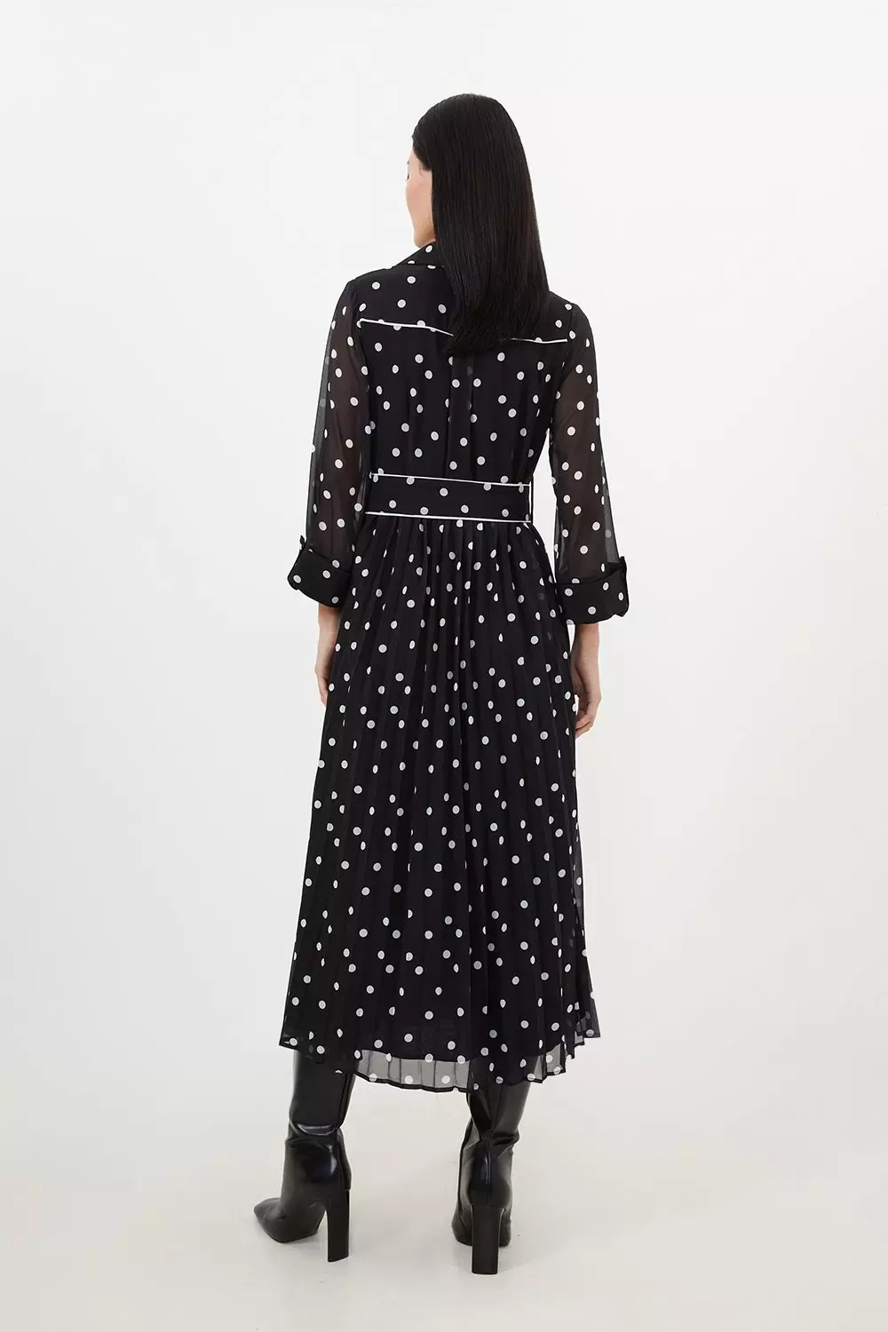 Karen millen polka dot midi dress sales