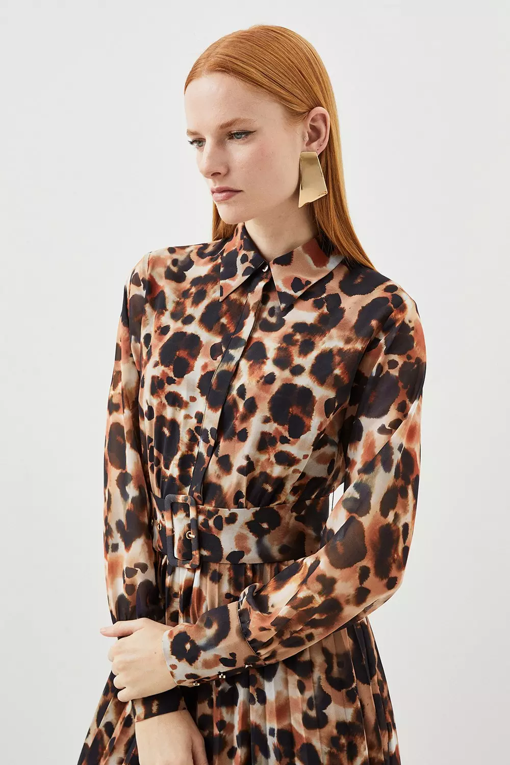 Karen millen 2025 leopard midi dress