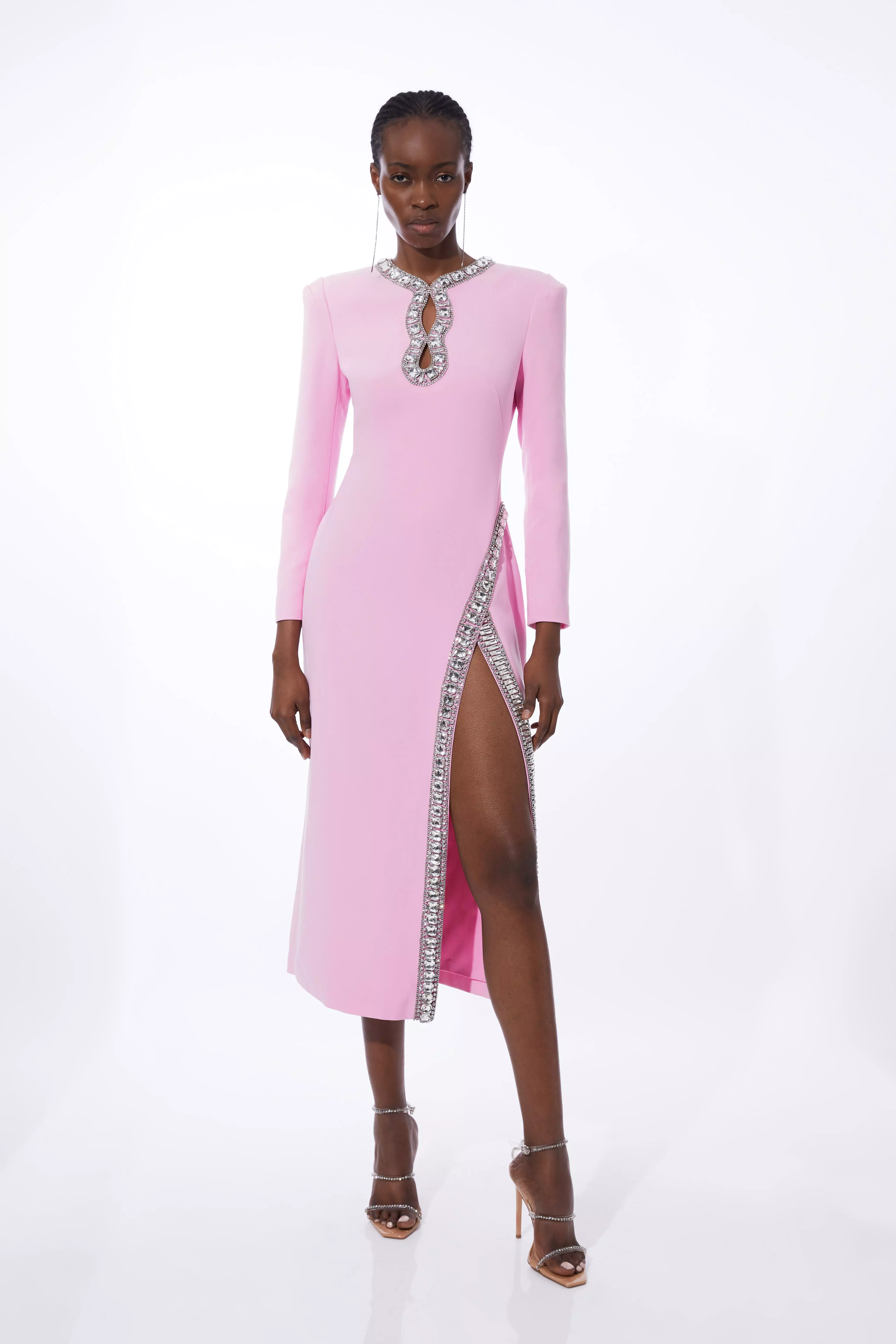 Petite pink 2025 maxi dress