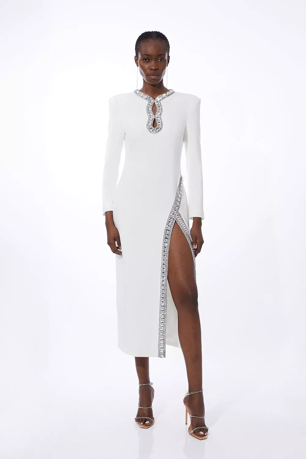 White embellished hotsell maxi dress