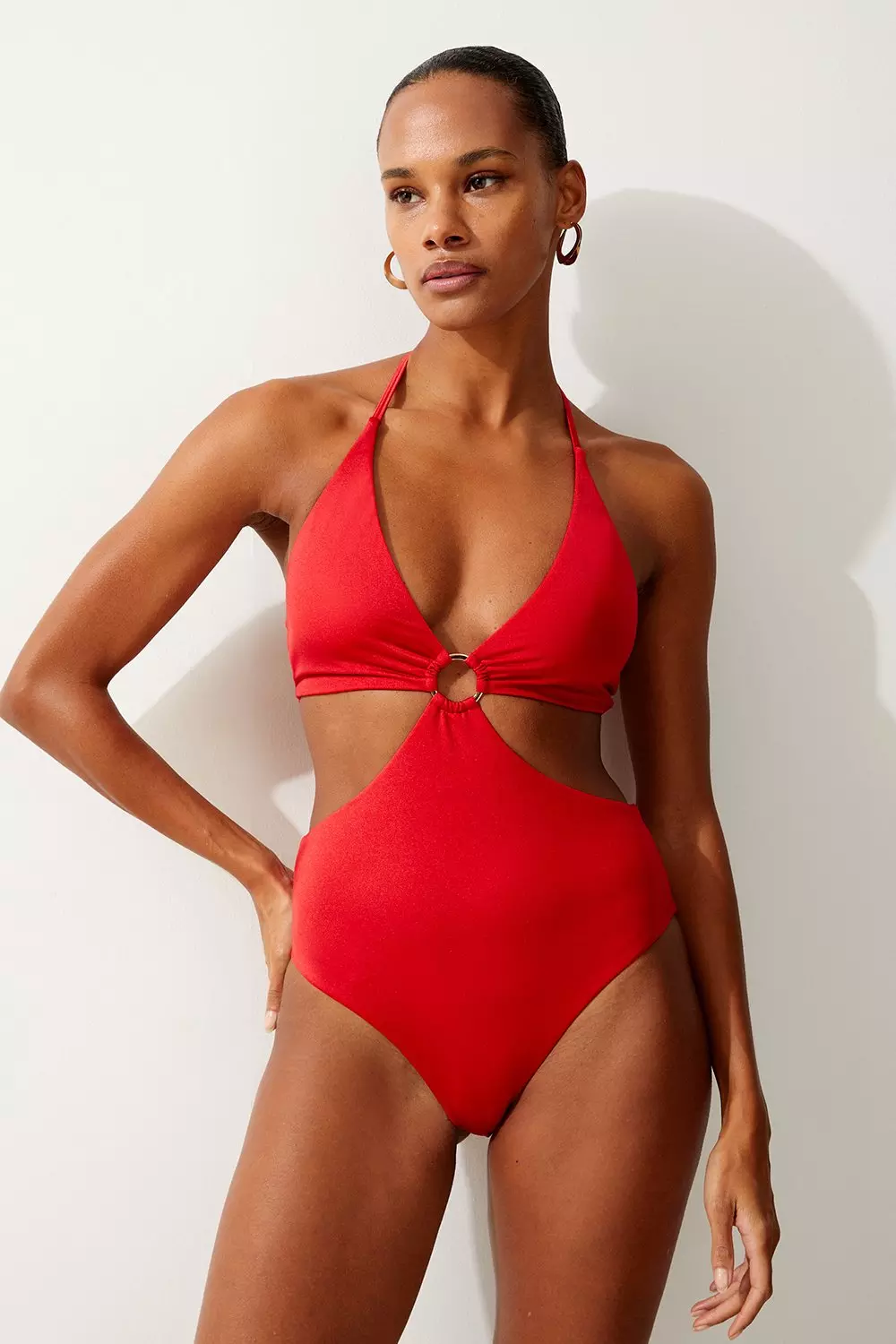 Slinky Cut Out Ring Detail Swimsuit