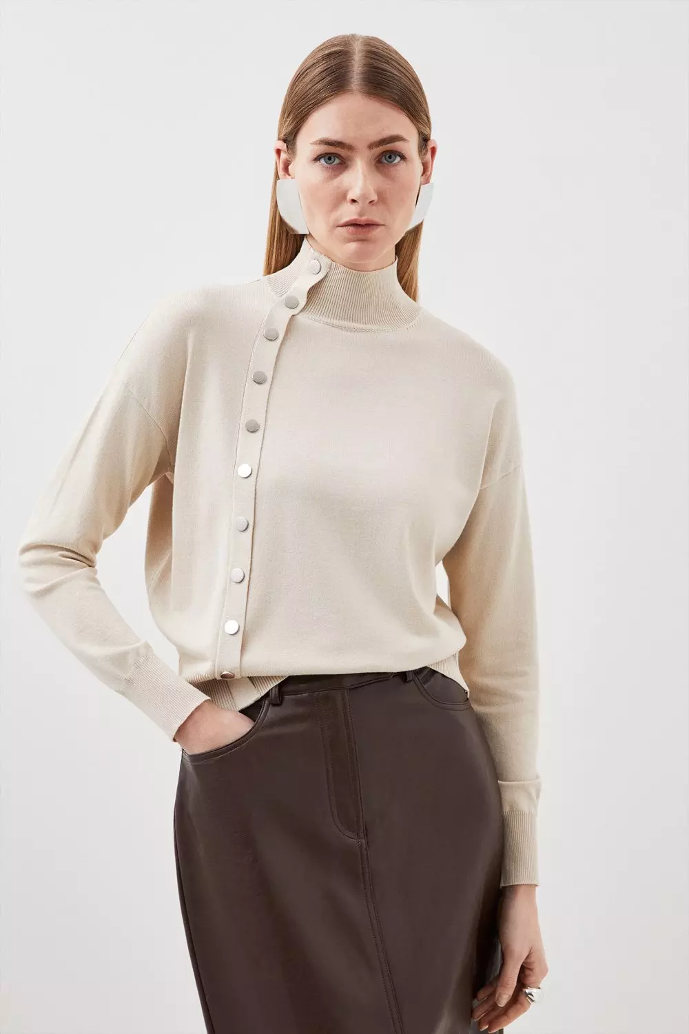 Karen millen outlet cream jumper