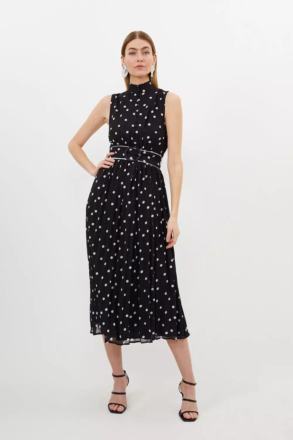 Karen millen polka 2025 dot maxi dress