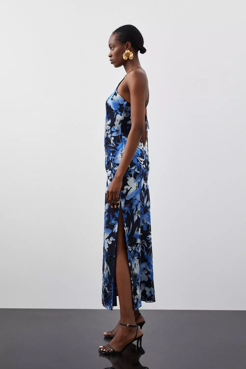 Strappy floral sale maxi dress