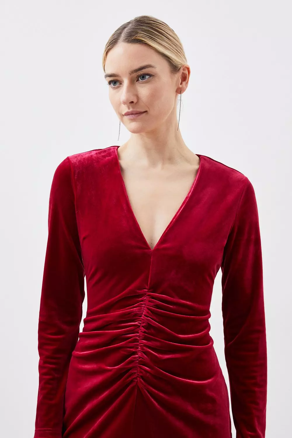 Stretch Velvet Bodysuit | Karen Millen