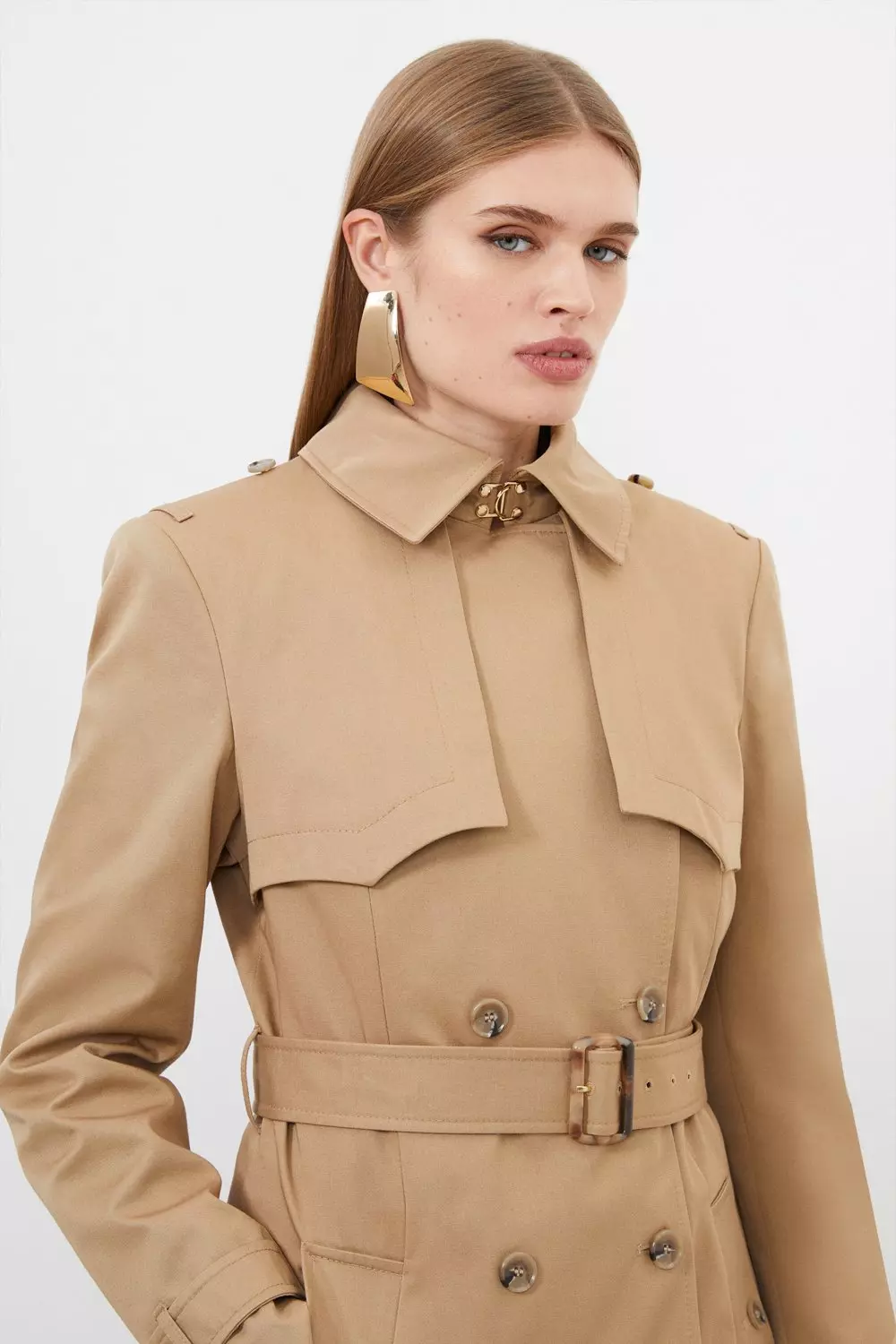 Petite coat hot sale with belt