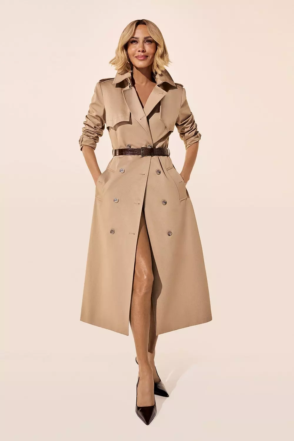 Karen millen hot sale camel coat