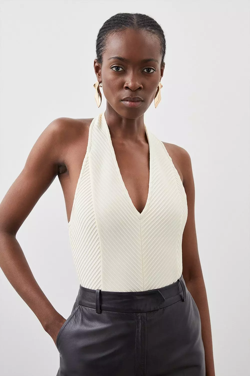 Knitted best sale halter top