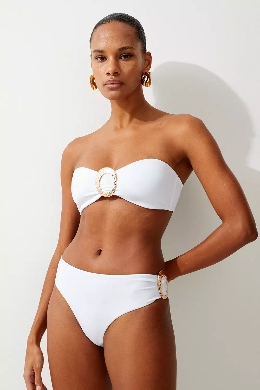 Slinky Bandeau Trim Detail Bikini Set Karen Millen