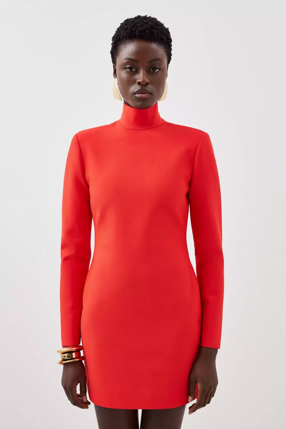 Karen millen clearance red knit dress