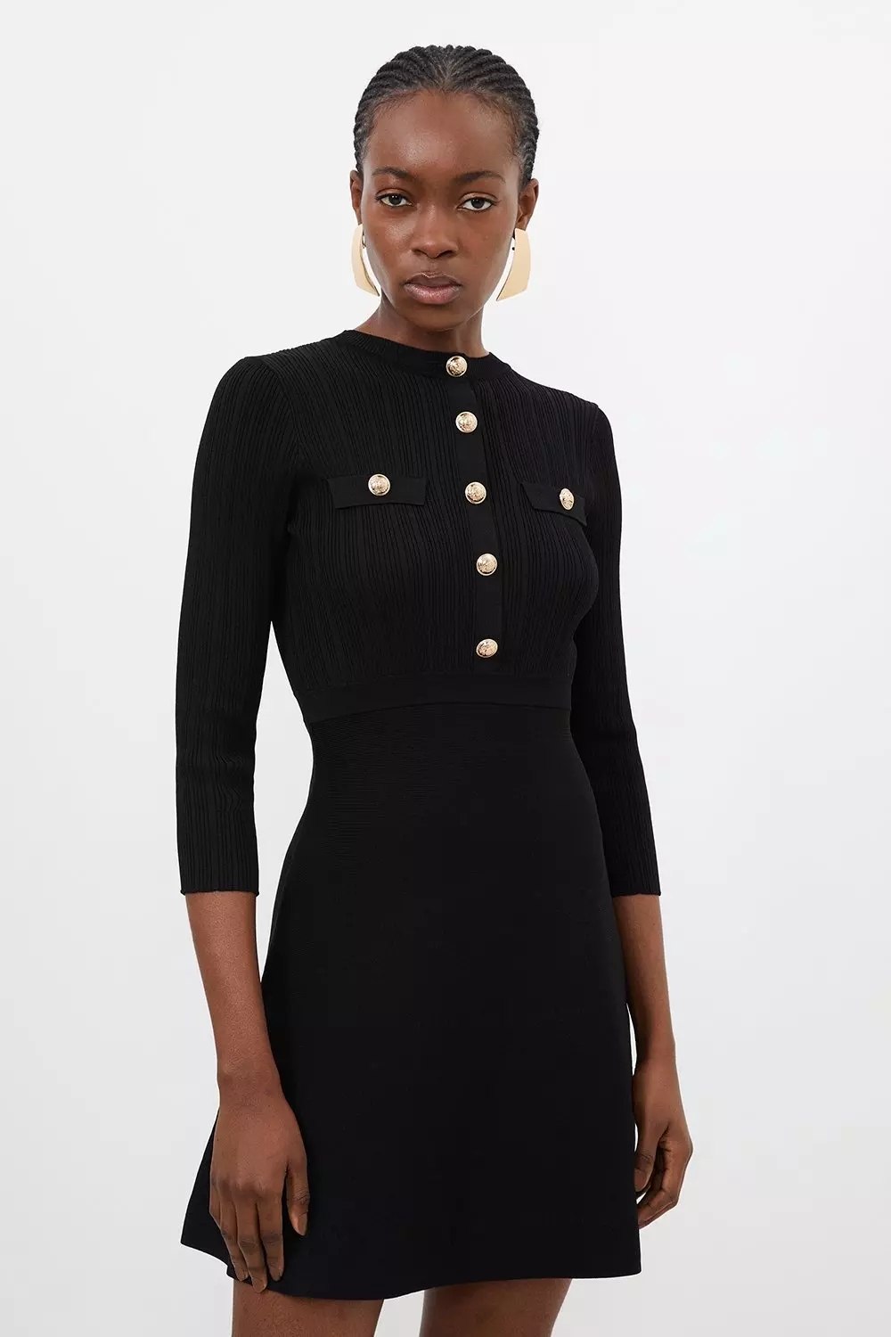 Karen millen ribbed outlet knit dress