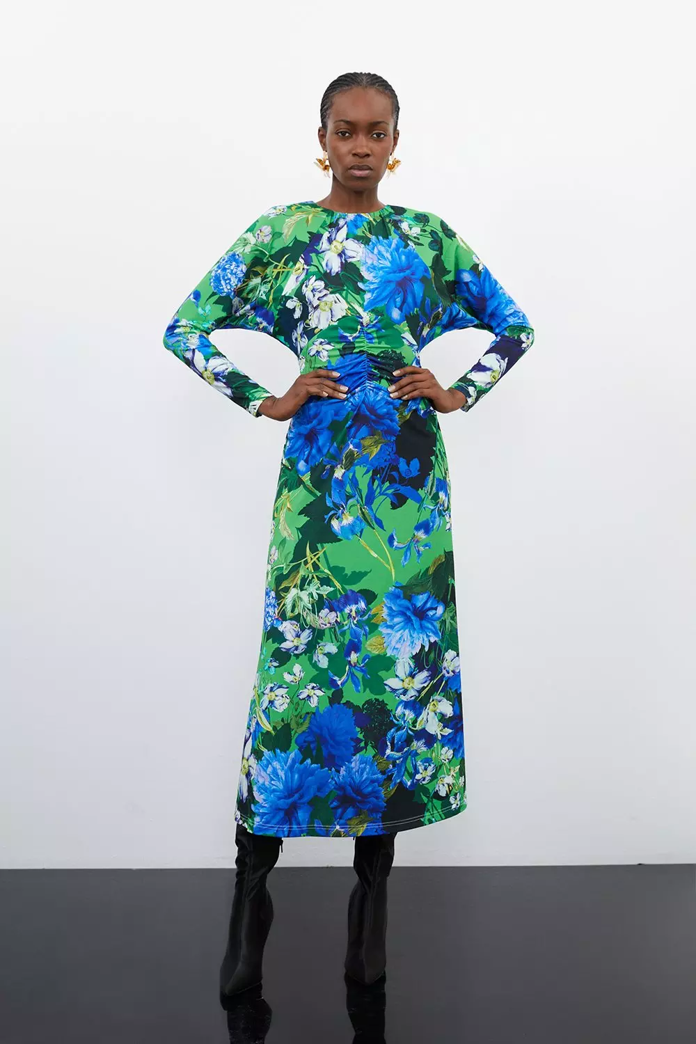 Batwing floral dress sale