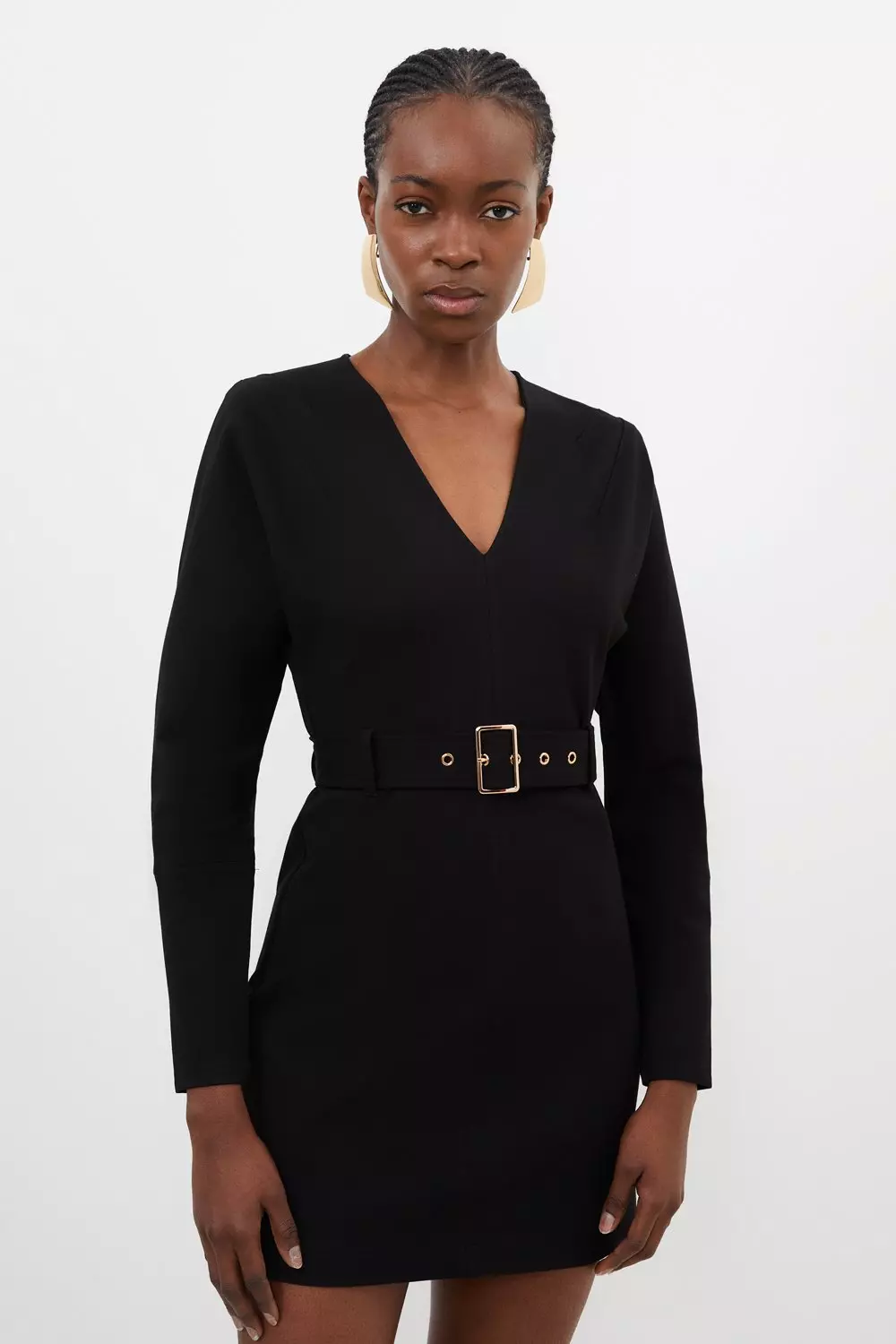 Belted wrap hot sale mini dress