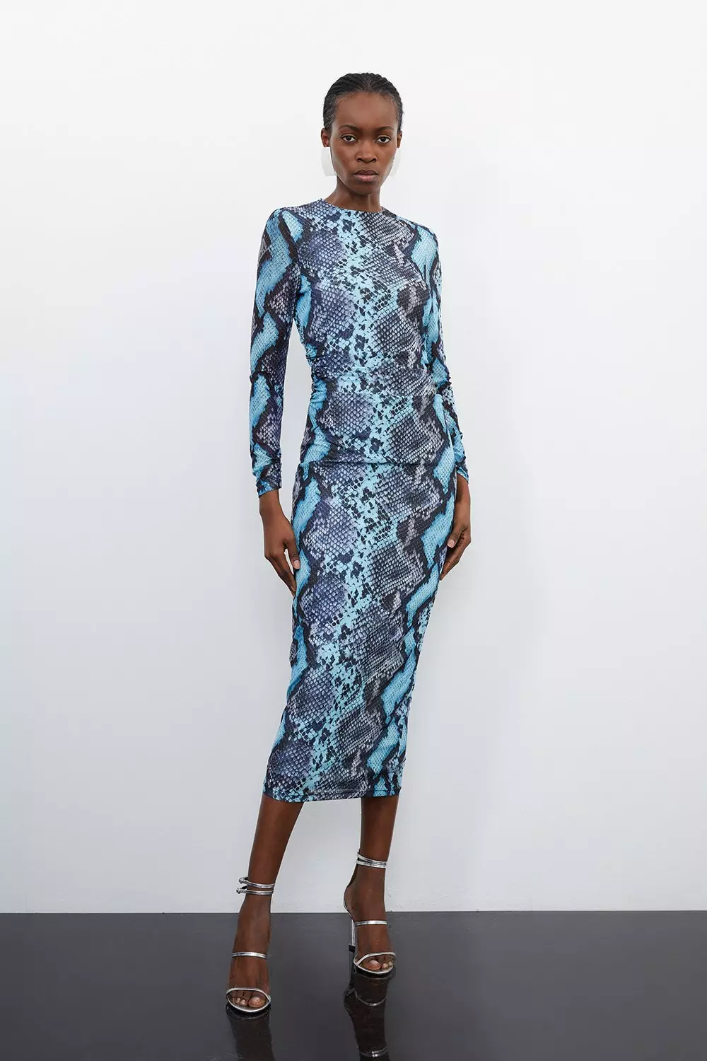 Midi dress snake print sale