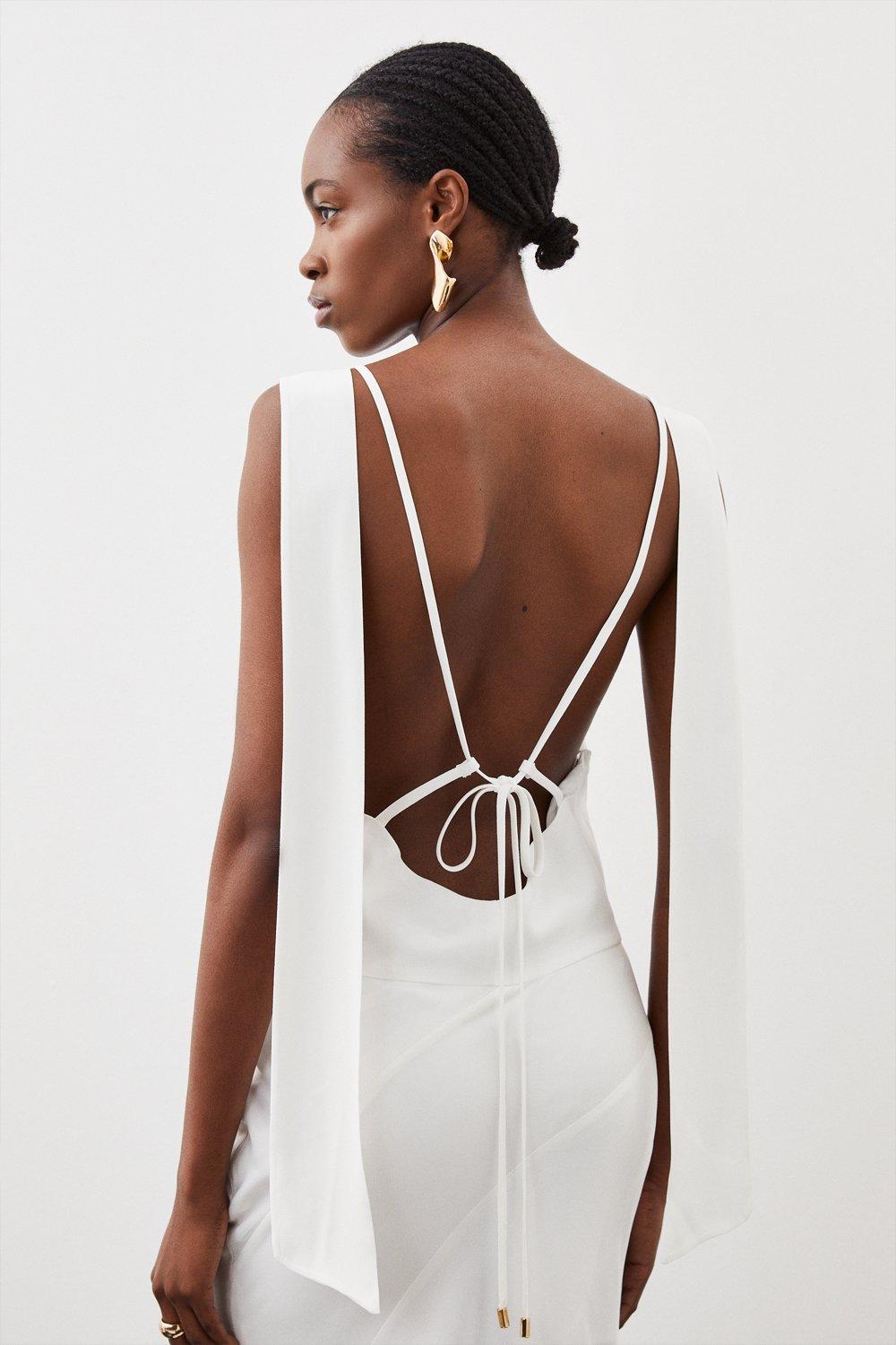 Cowl Neck Backless Dress