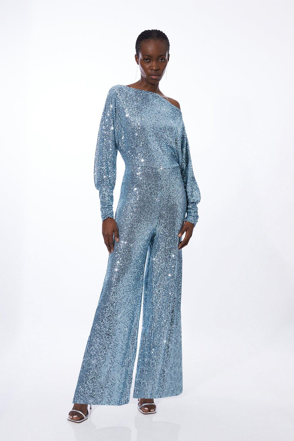 Grey 2024 sequin jumpsuit