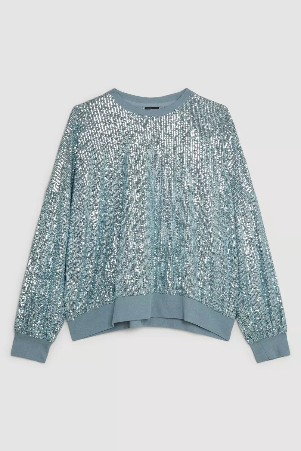 Plus Size Stretch Jersey Sequin Sweatshirt Karen Millen