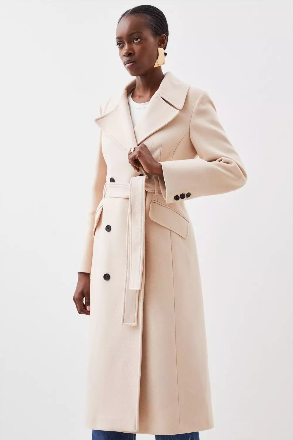 Blush long clearance coat