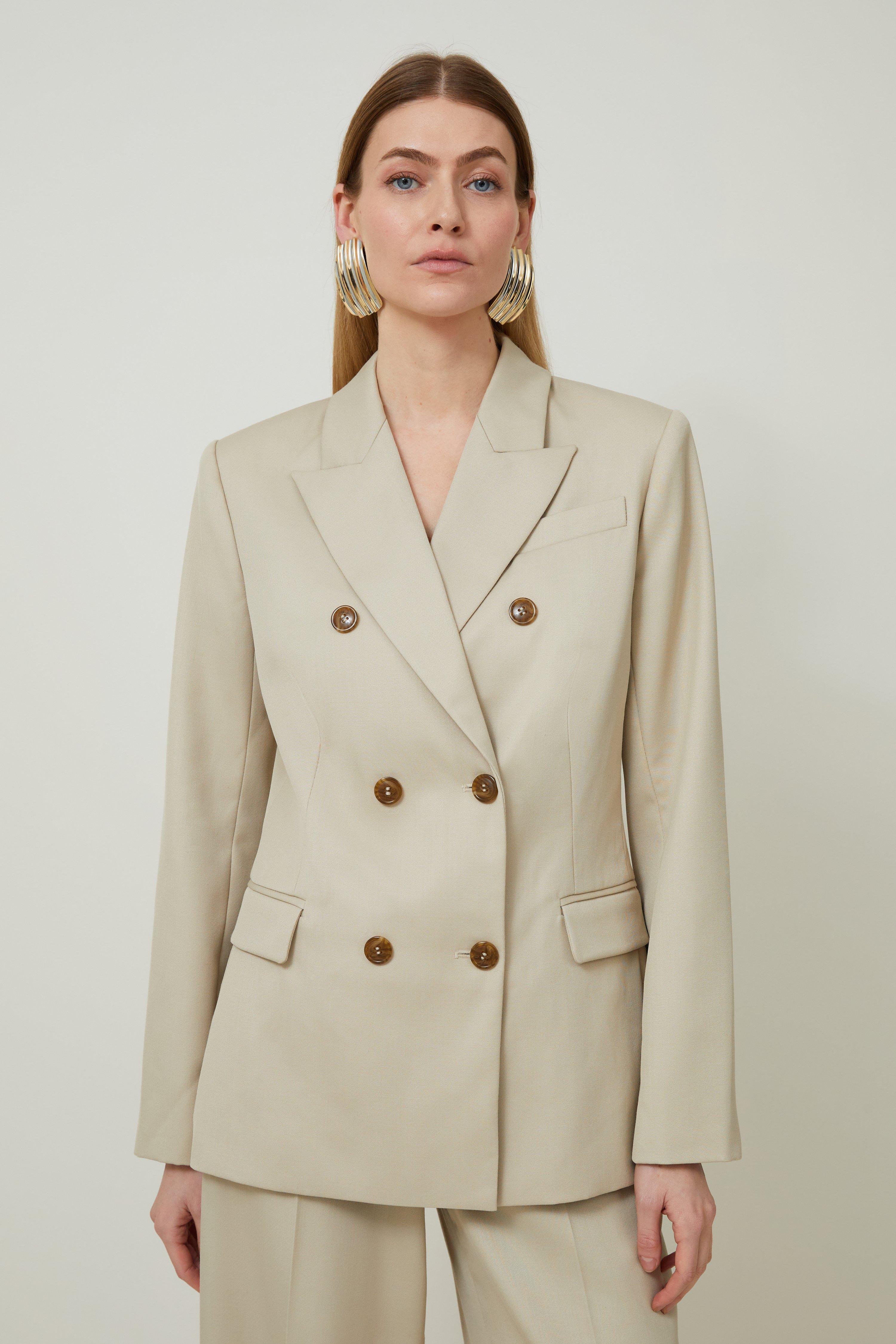 Zara Bnwt 2022. Khaki Blazer Double Breasted and 50 similar items