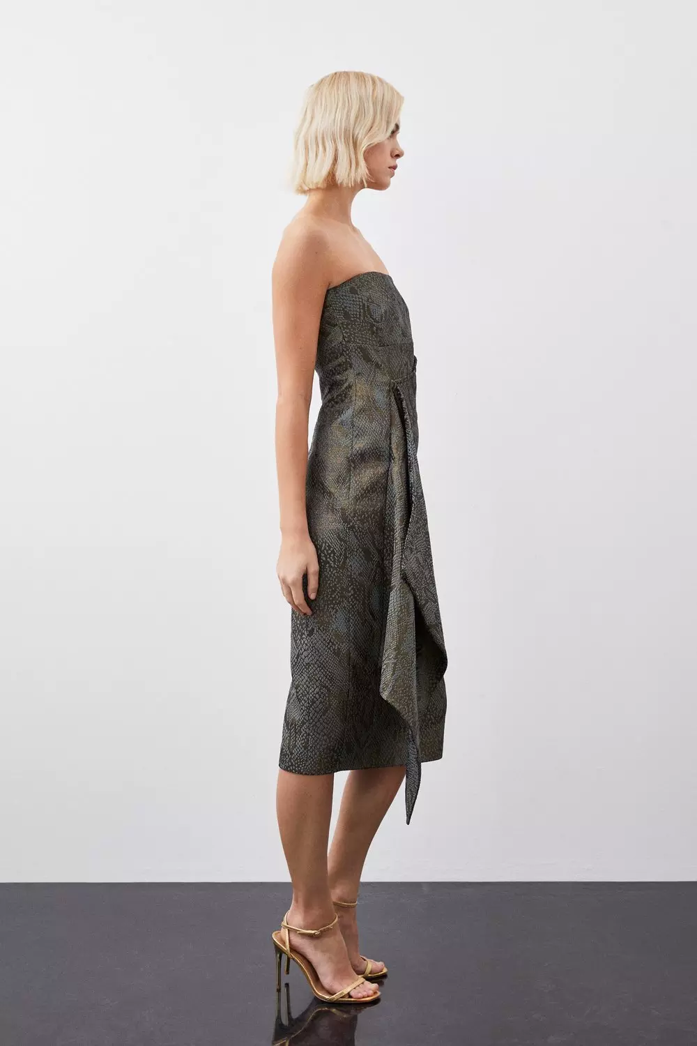 Snake print hot sale bandeau dress