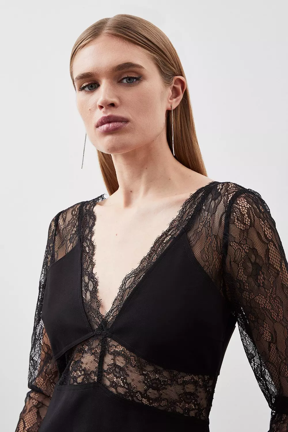 yasmeen lace jersey maxi bridesmaid dress