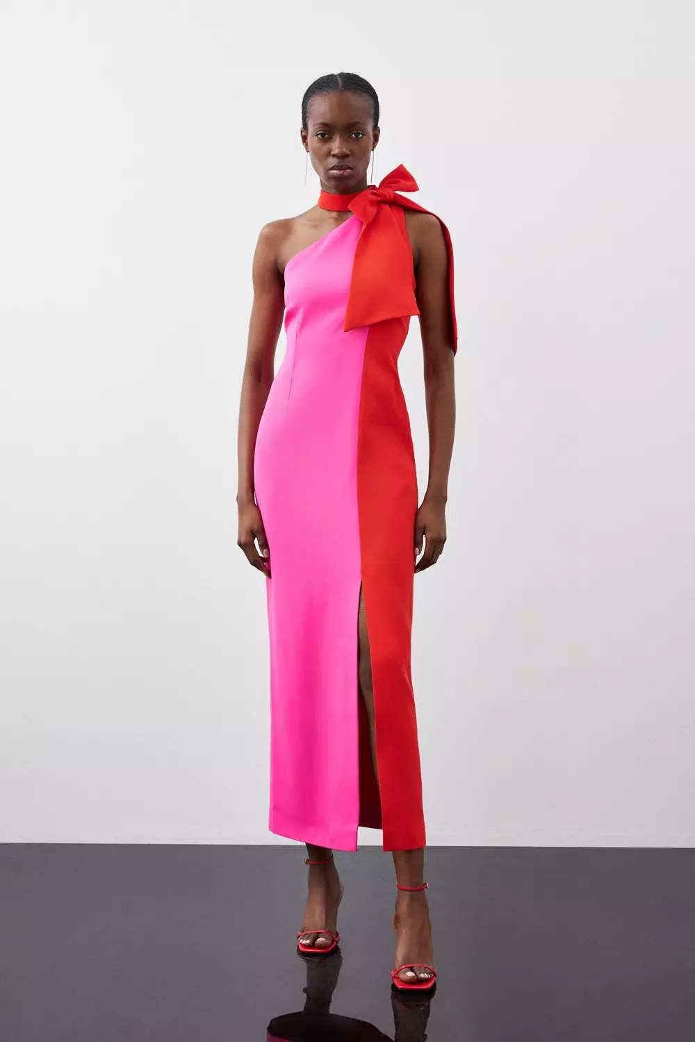 Colour block store midi dress