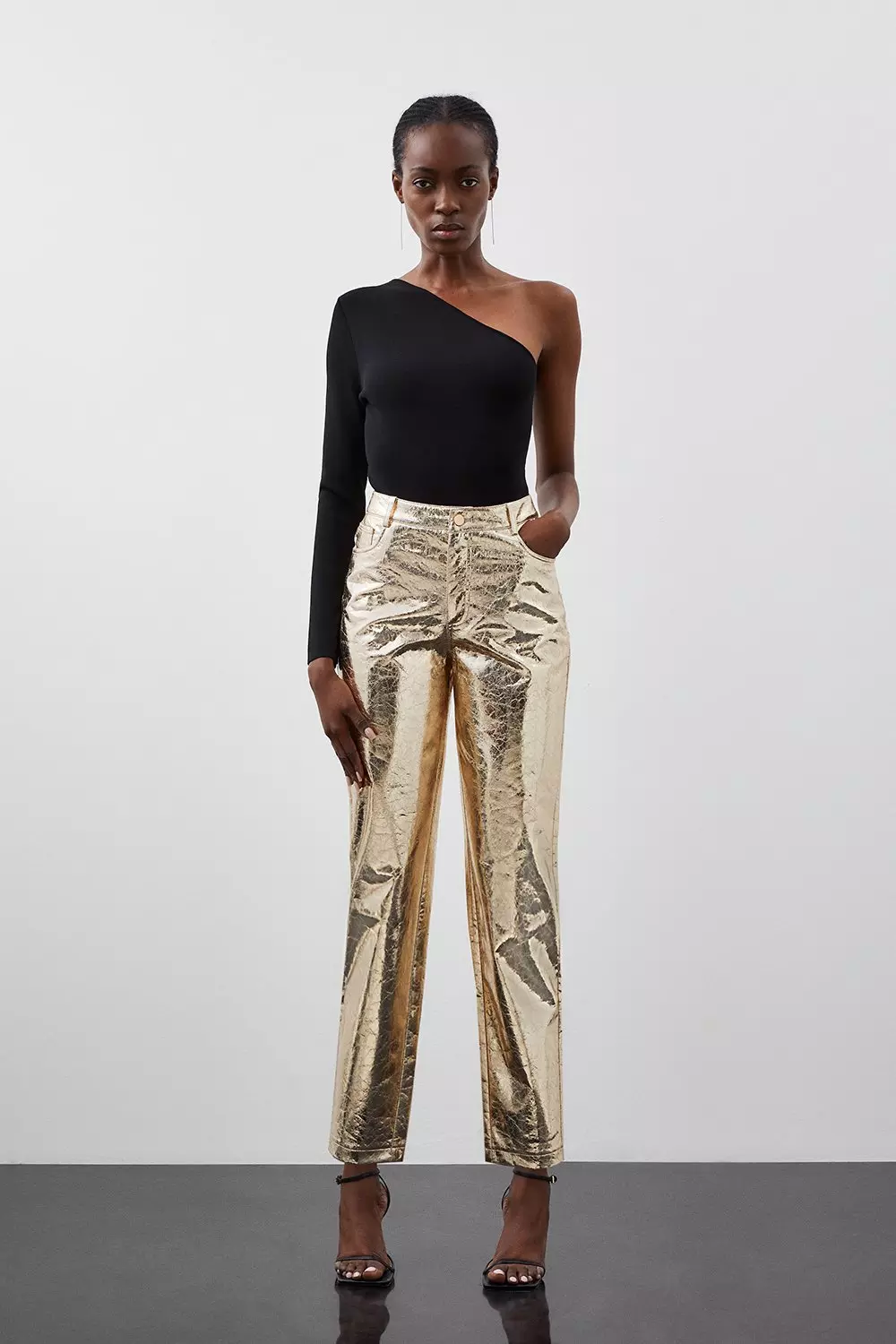 Straight-Leg High-Rise Faux Leather Pants - Tall, Tall