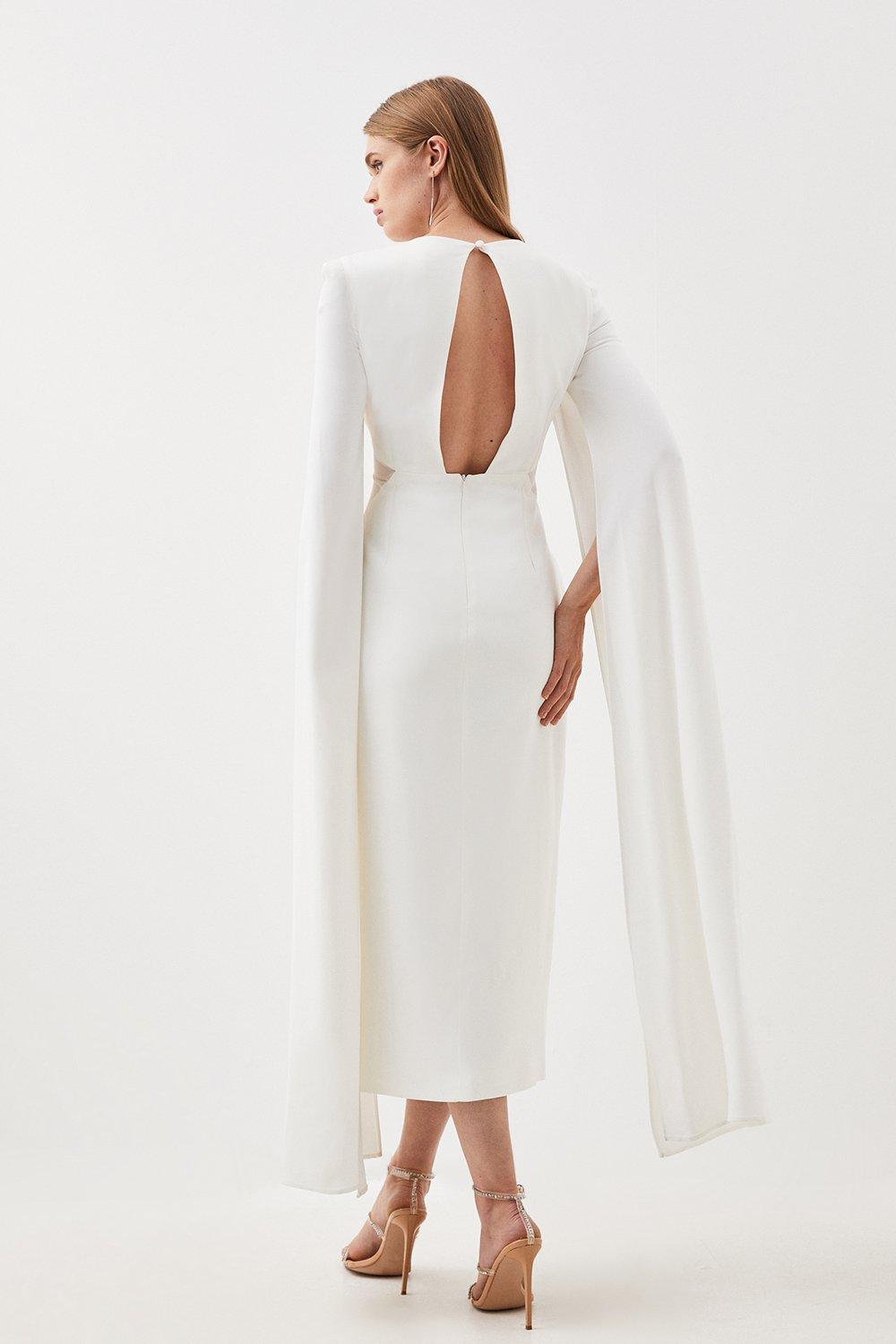 STRETCH VISCOSE MIDI DRESS