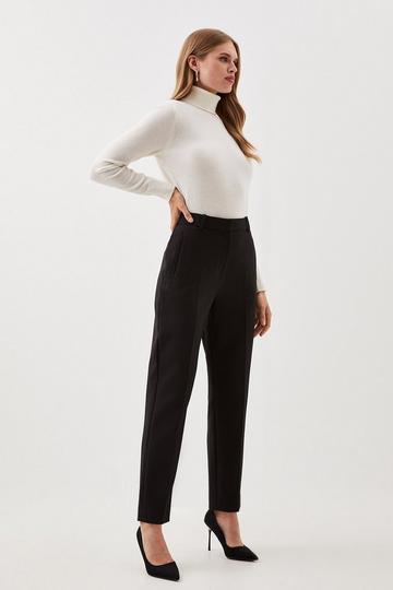 Petite Tailored Compact Stretch Slim Leg Dress Pants black