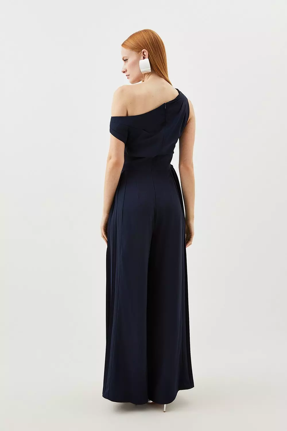 Custom Made Off Shoulder One Shoulder Jumpsuit Formal With