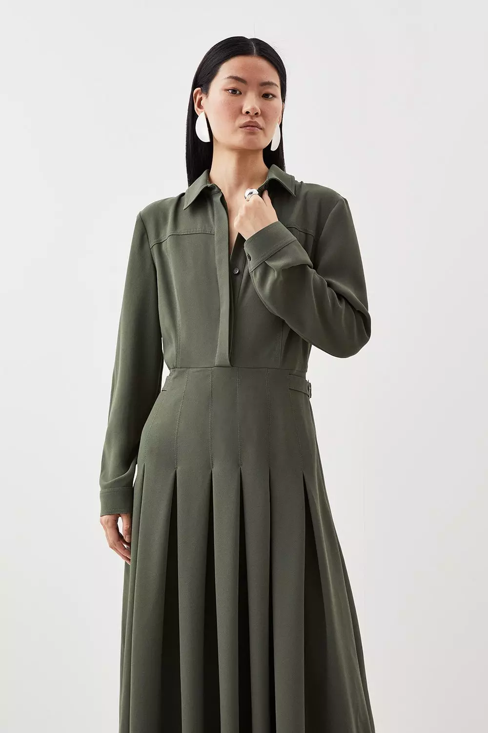 Pleated shirt clearance dress