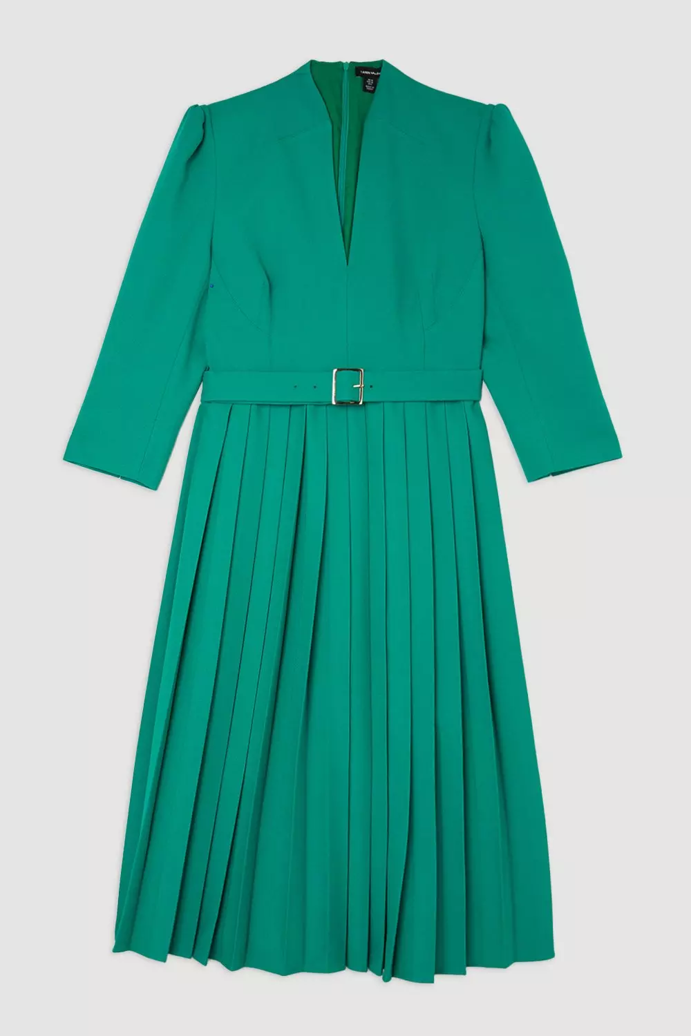 Karen millen green pleated dress sale