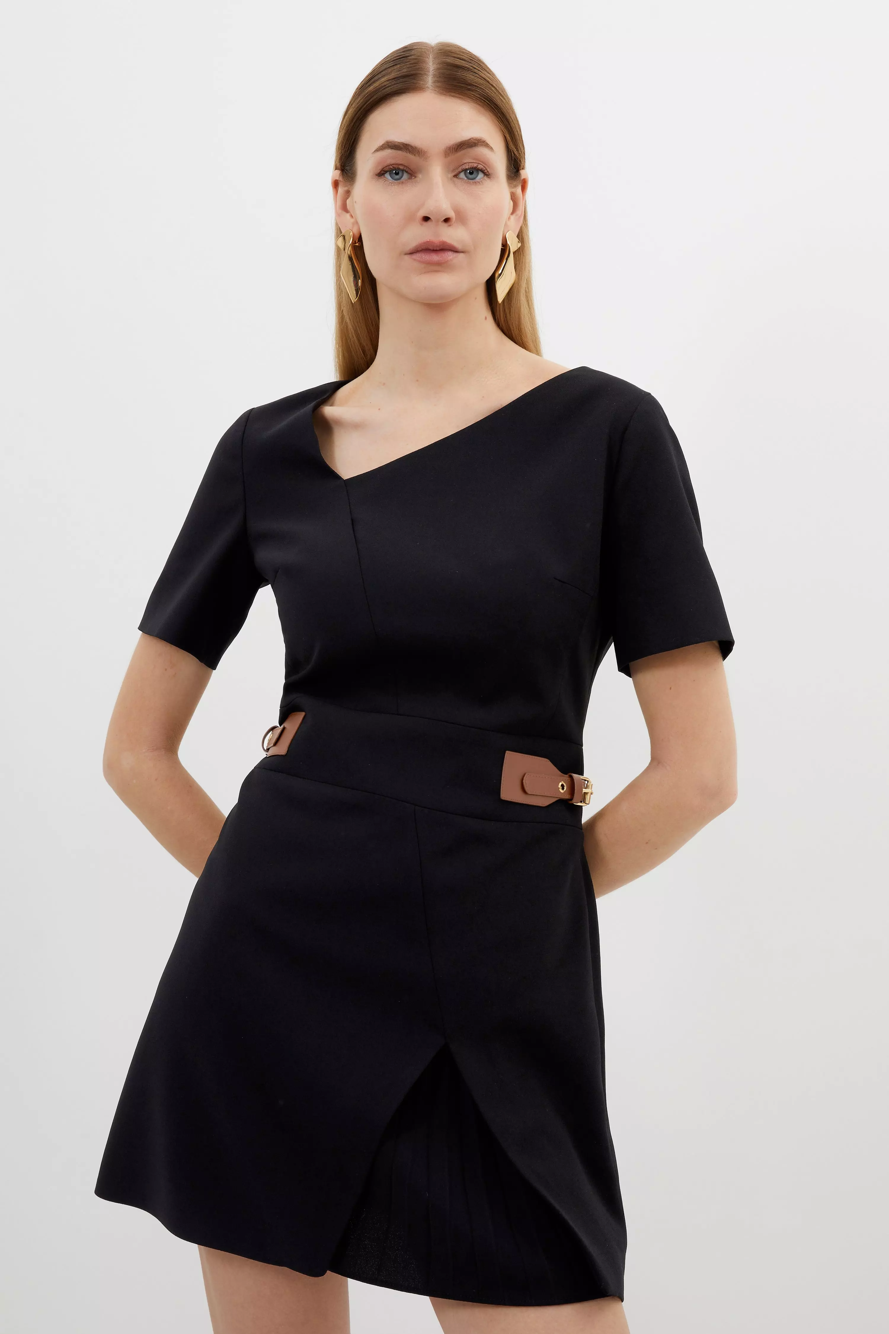 Karen millen clearance asymmetric belted dress