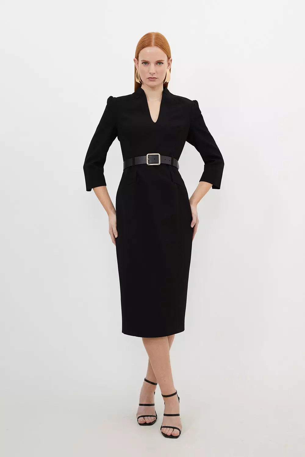 Karen millen 2025 black pencil dress