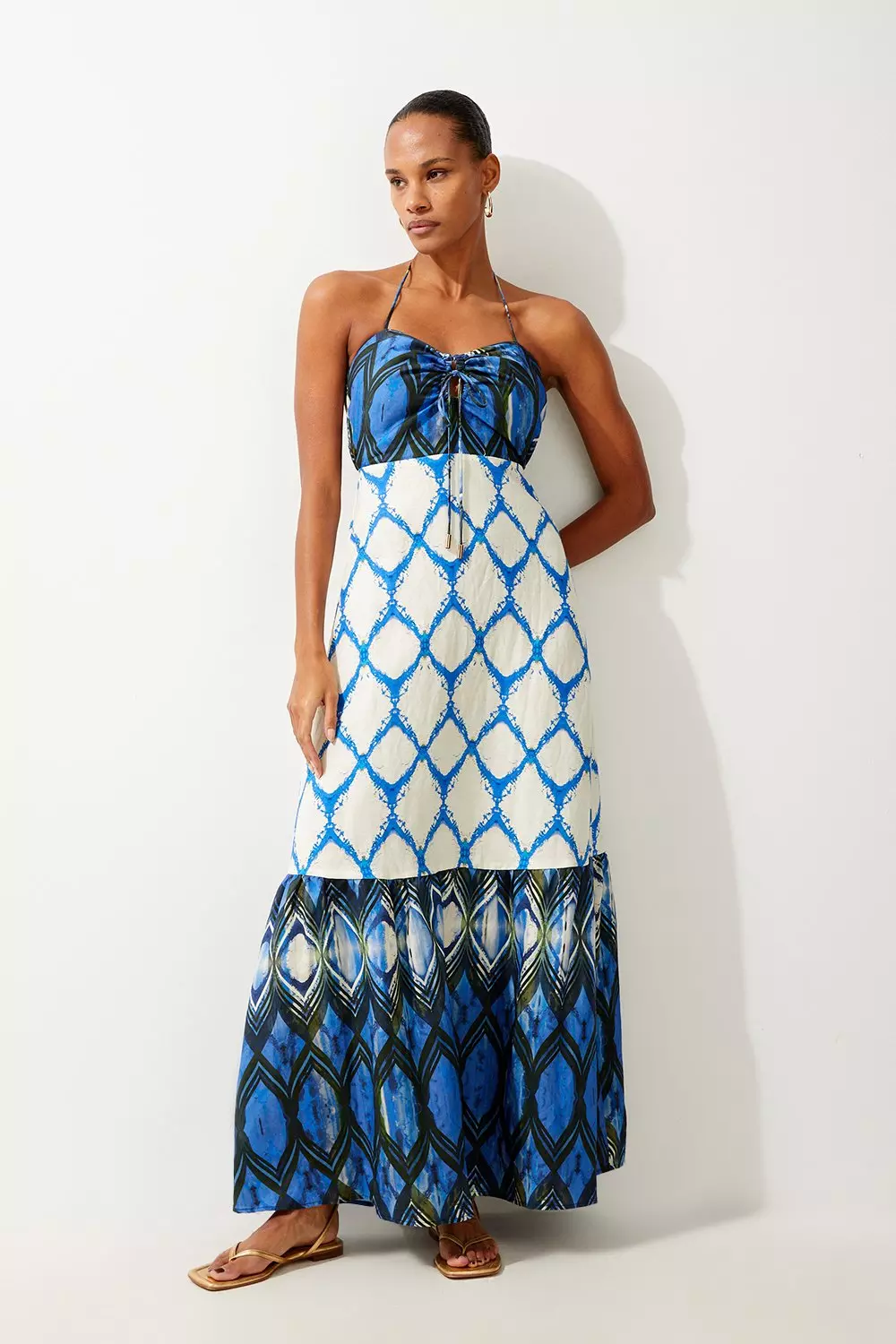 Tile discount print dress