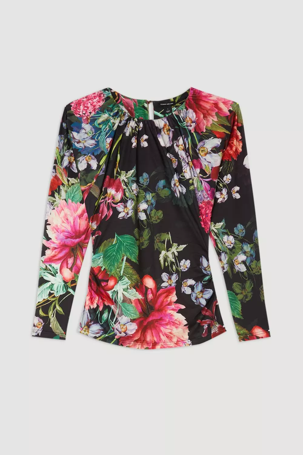 In Full Bloom Floral Crepe Bustier