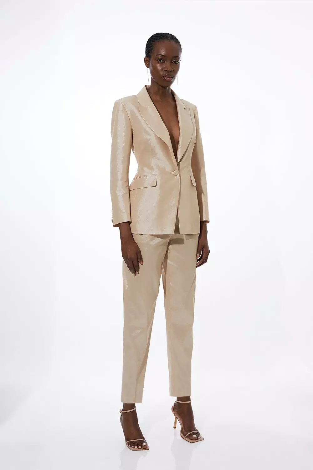 Metallic 2025 womens blazer