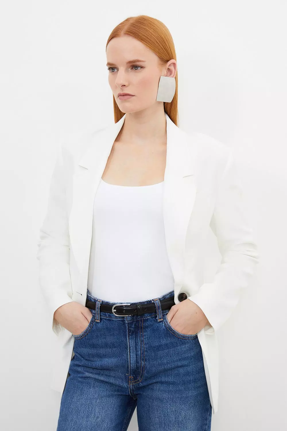 Karen millen outlet white blazer