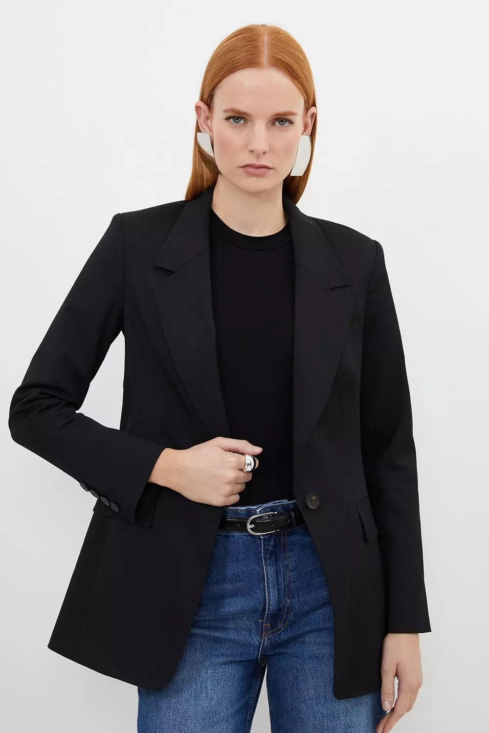 Karen millen black sales blazer