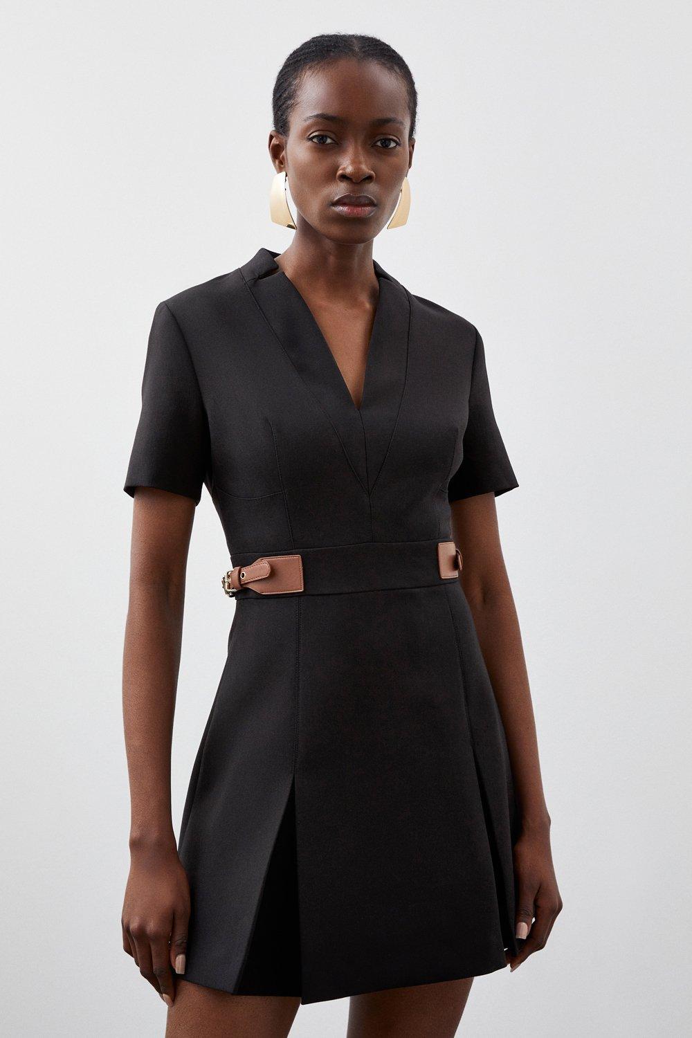 Simple black hot sale work dress