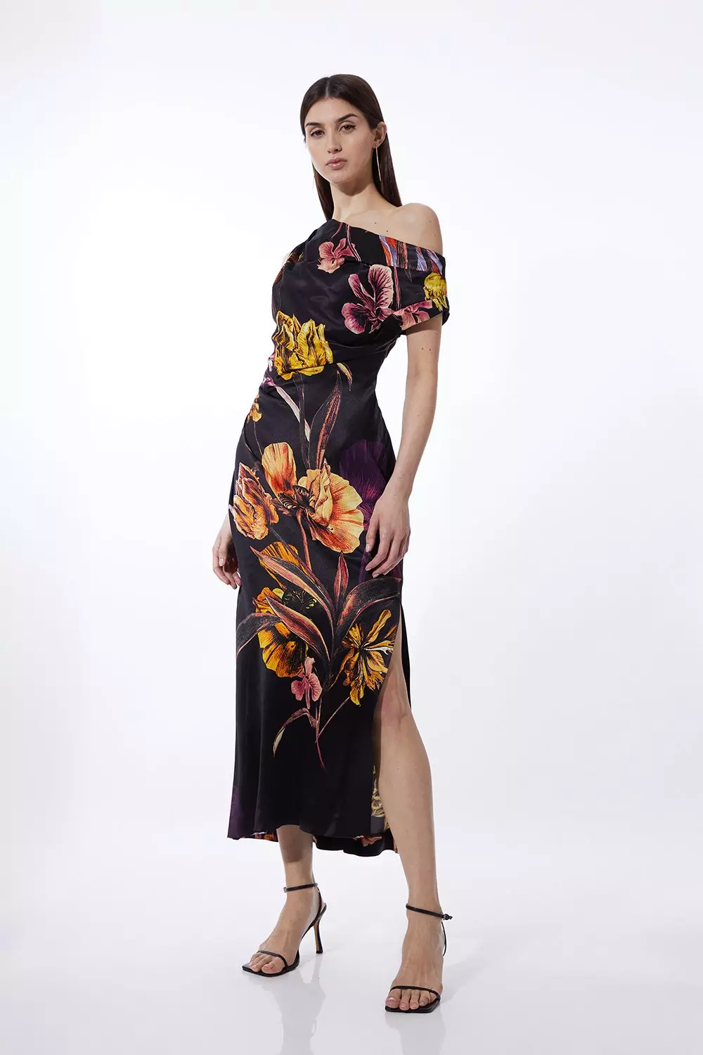 Karen millen 2025 black floral dress