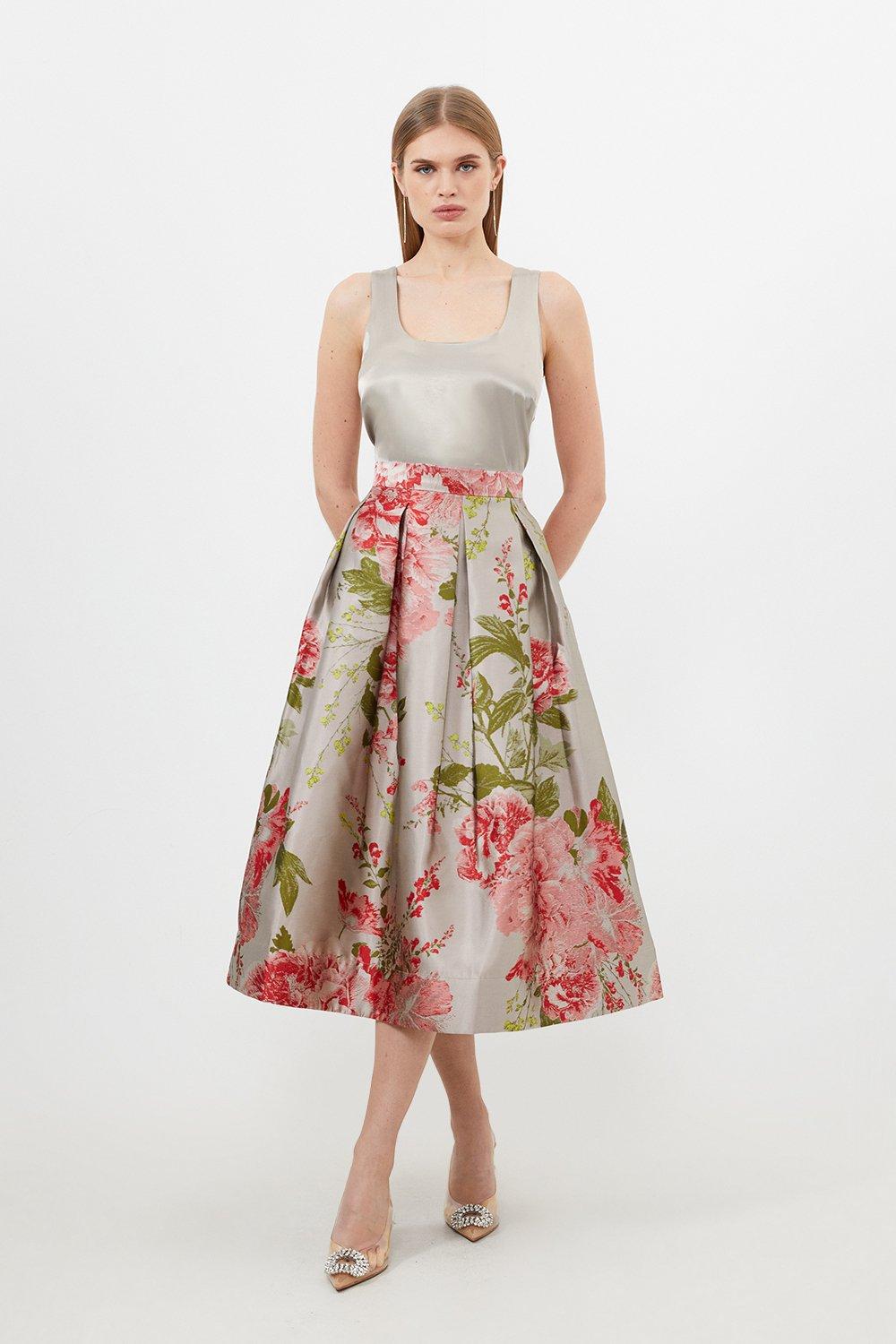 Floral midi 2024 skirt petite