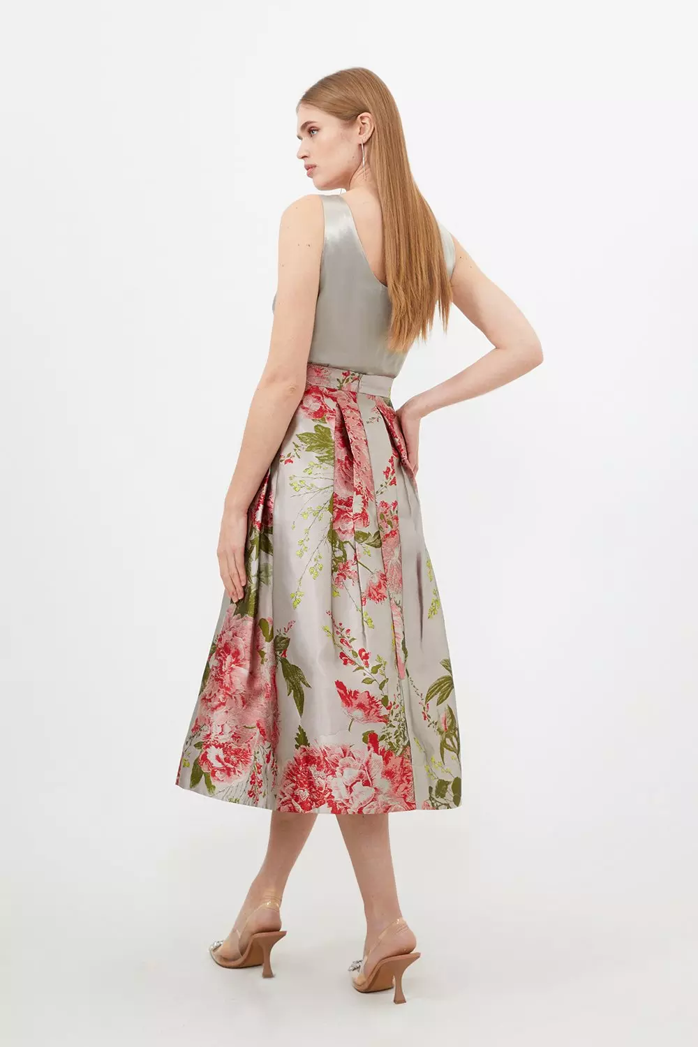 Floral midi skirt outlet petite