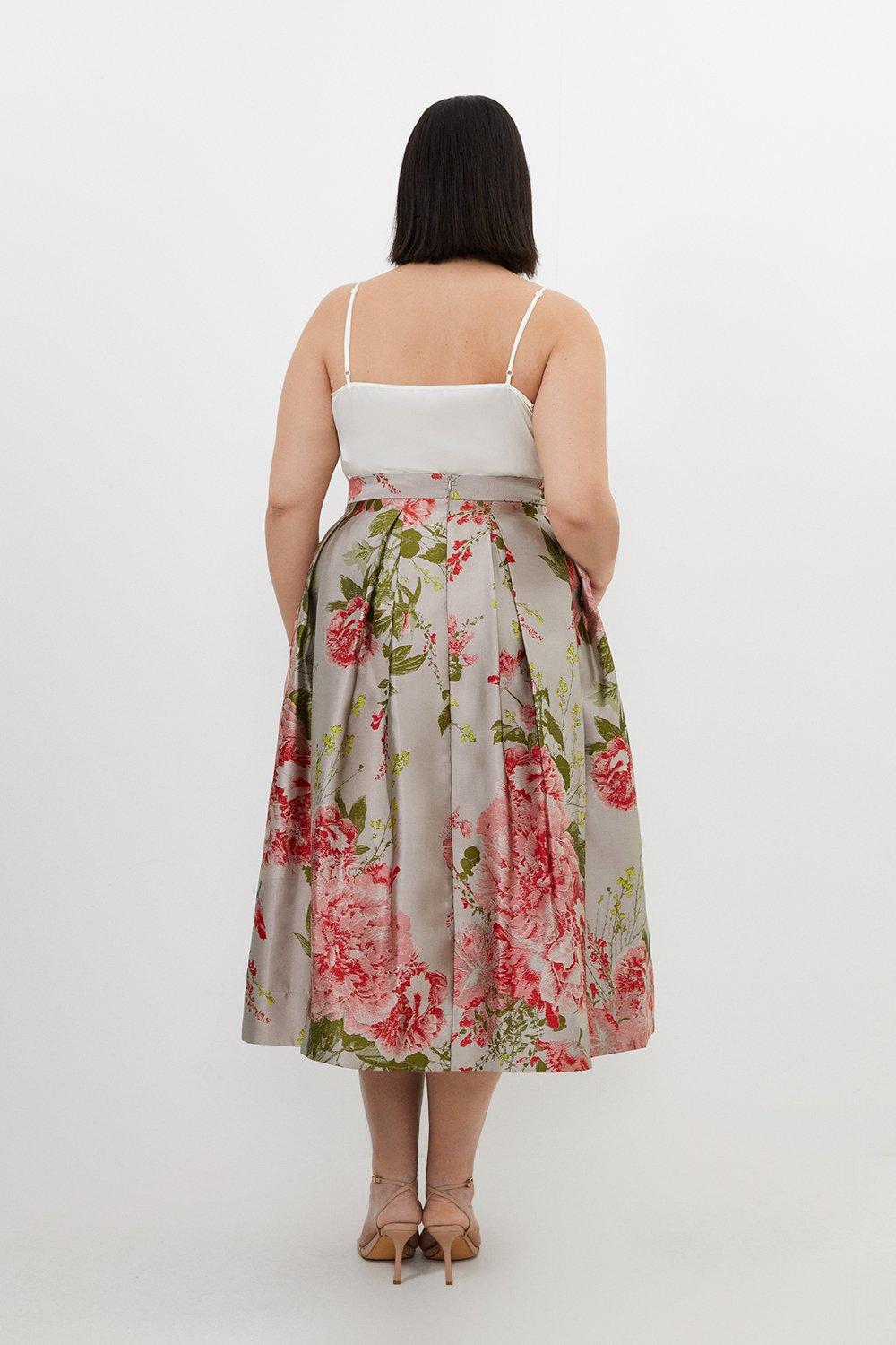 Plus Size Vintage Floral Dress