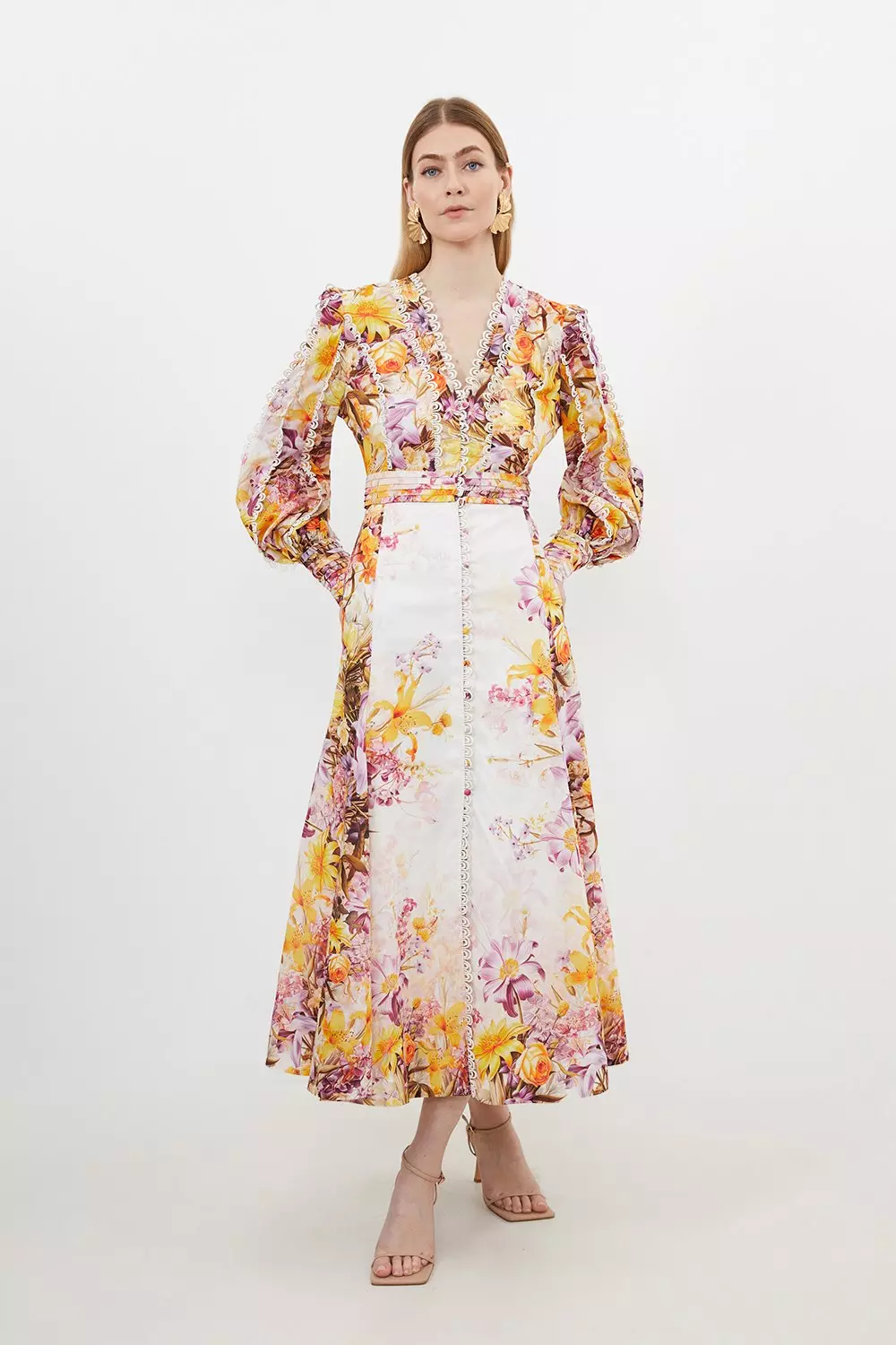 Karen millen hotsell yellow floral dress