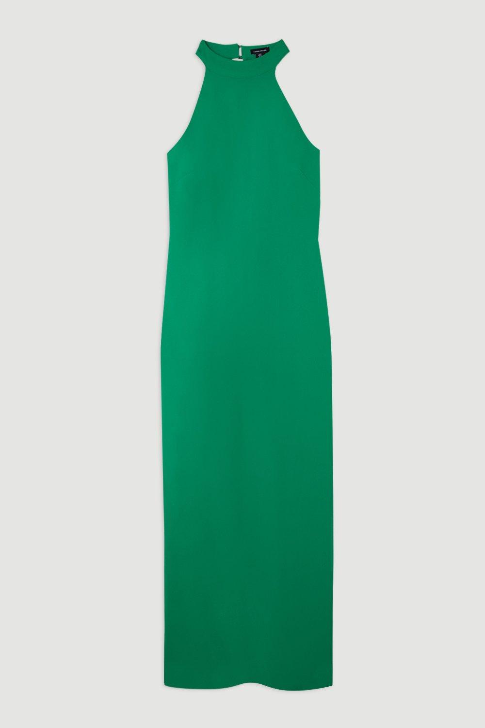 High neck fluid jersey dress