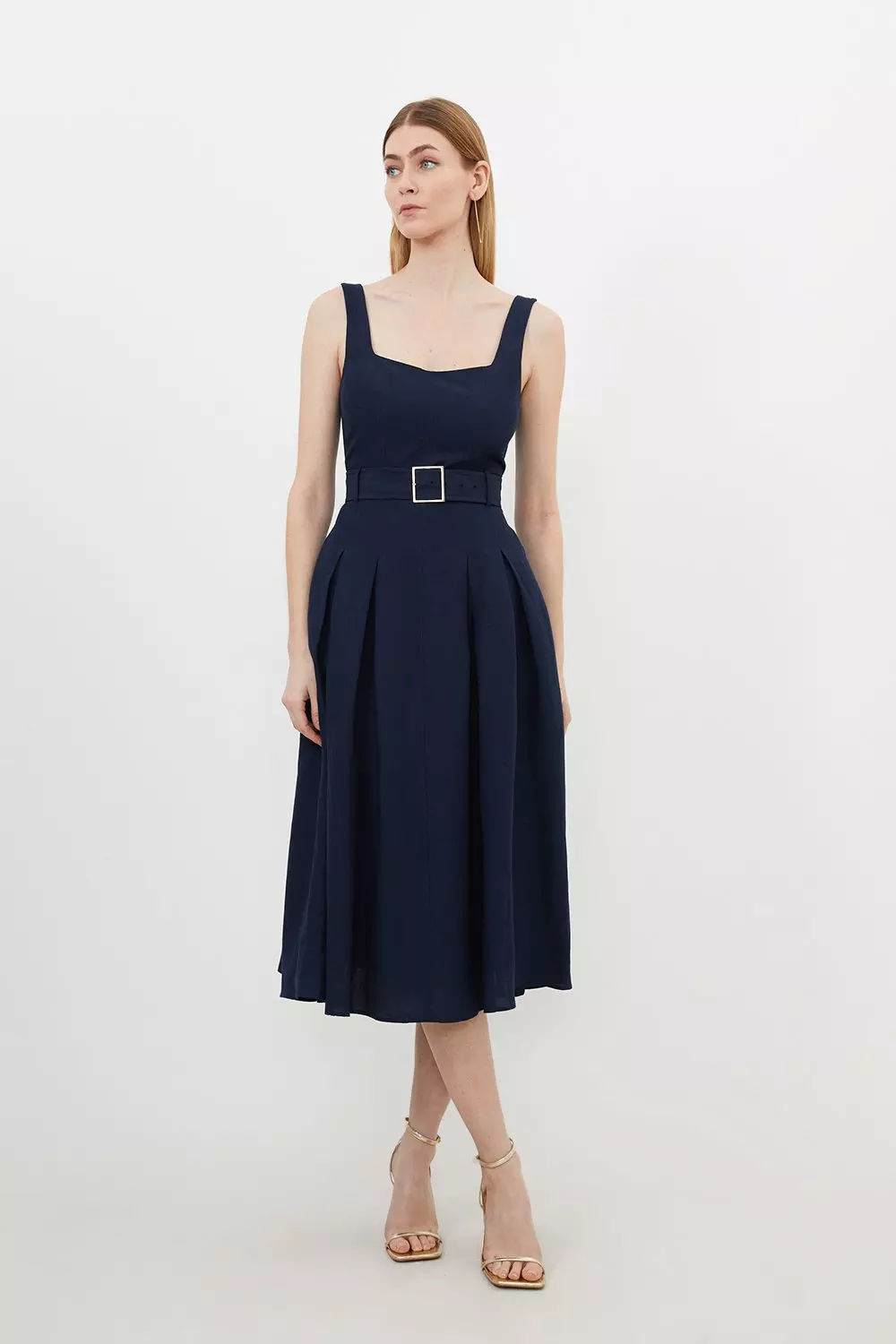 Karen millen 2024 blue midi dress