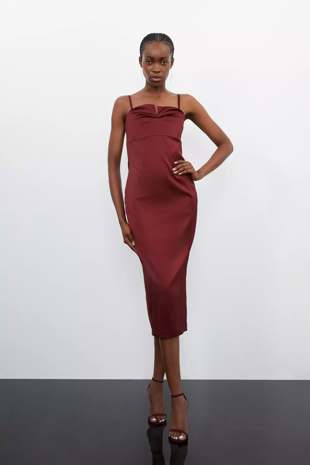 Acetate Camisole Dress With Tailored Blazer Two-Piece Suit