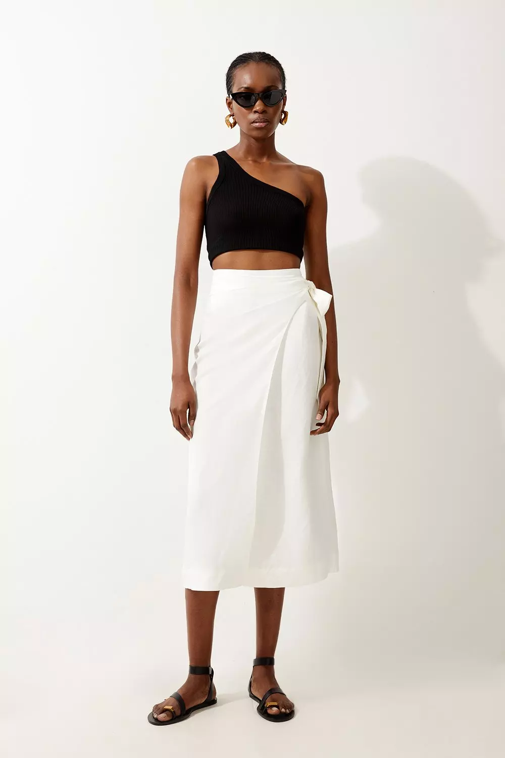 Midi wrap 2025 tie skirt